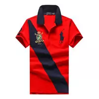 ralph lauren tee-shirt coton pima rouge multicolor